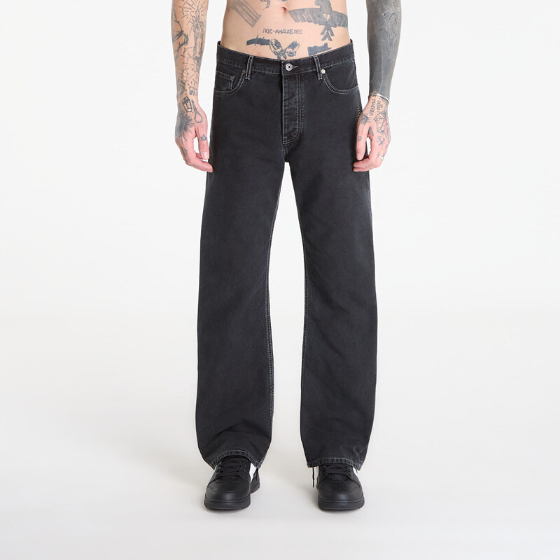 E-shop Džínsy Off-White Half Arrow Slim Relaxed Jeans Black 48