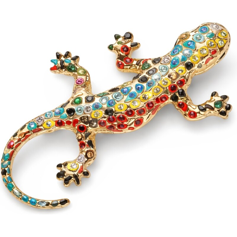 Oliver Weber Pozlátená brošňa s kryštálmi Gaudí Drac 58045G 66581872
