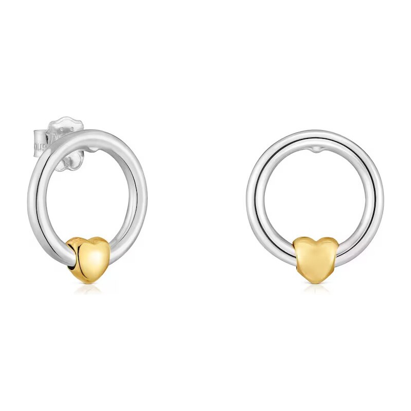 Tous Strieborné bicolor náušnice so srdiečkom Flechazo 1004560400 68467676