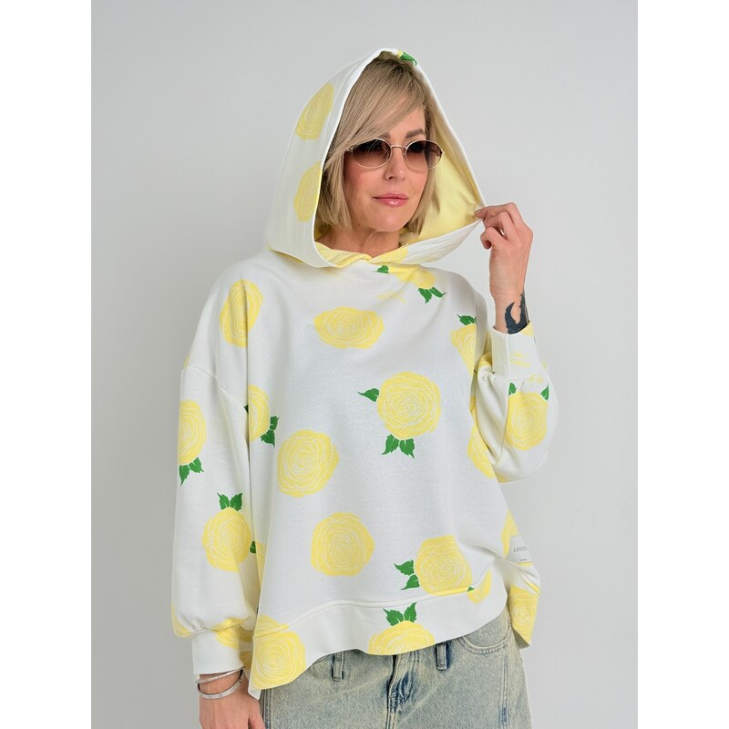 VELSATINO Krémová mikina LEMON 68470740