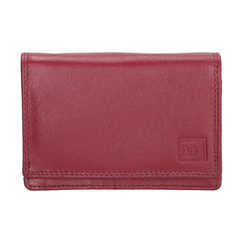 Double-D Tmavoružová praktická kožená peňaženka Collect 68471085