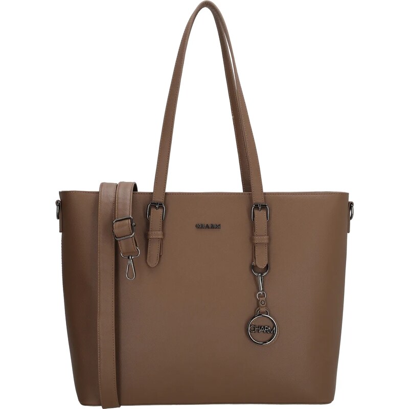 Charm London Tmavohnedá prémiová shopper kabelka „Rachel“ 68497153