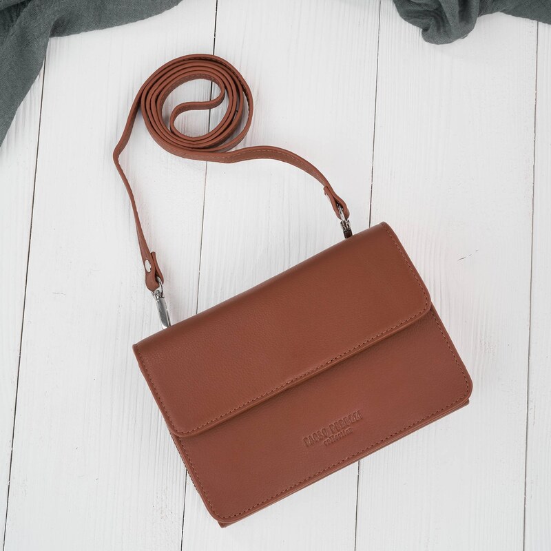 Paolo Peruzzi Malá dámska kožená kabelka cez rameno alebo do ruky 2 v 68471597