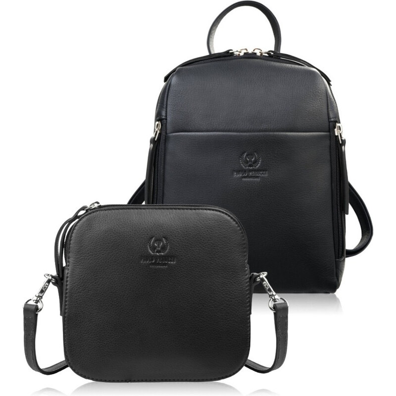 Paolo Peruzzi Darčeková sada - Dámsky kožený batoh a malá kabelka cez 68471609