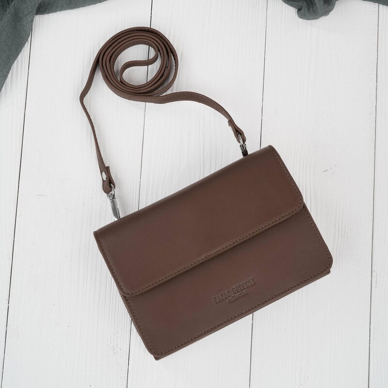 Paolo Peruzzi Malá dámska kožená kabelka cez rameno alebo do ruky 2 v 68471599