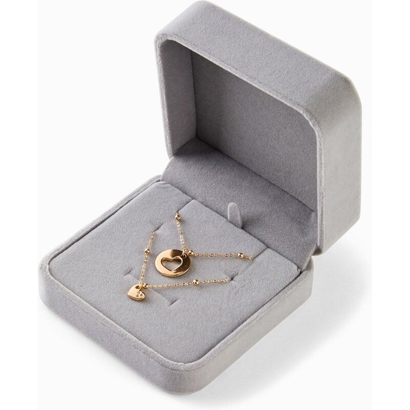 bonprix Sada retiazok (2-dielna), so zirkóniom, farba zlatá 47086798