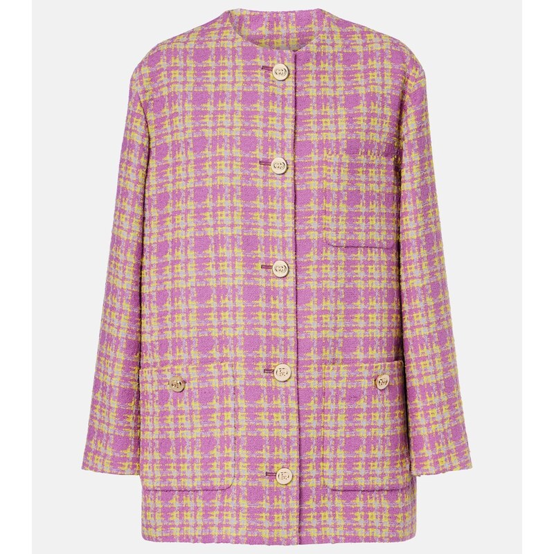 Gucci Checked cotton-blend tweed jacket 68473163