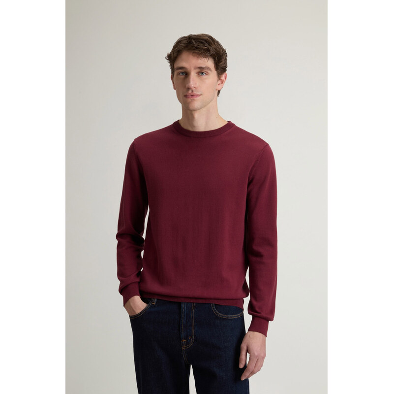 SVETER WOOLRICH LOGO COTTON CREWNECK 68473034