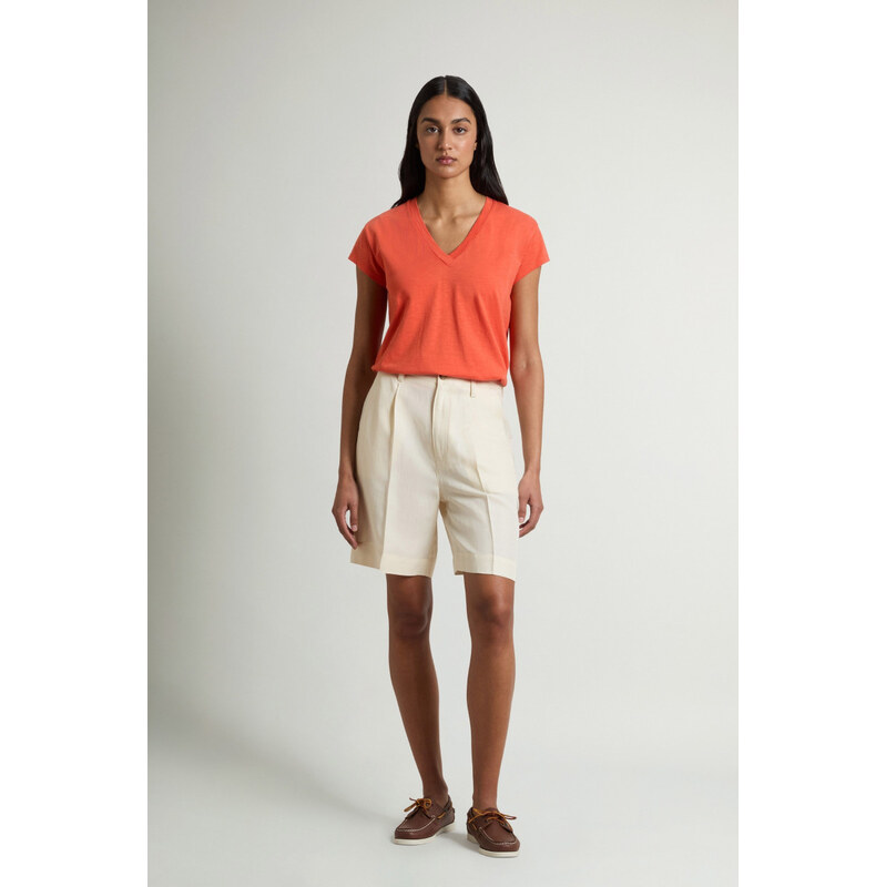 E-shop ŠORTKY WOOLRICH VISCOSE LINEN SHORTS