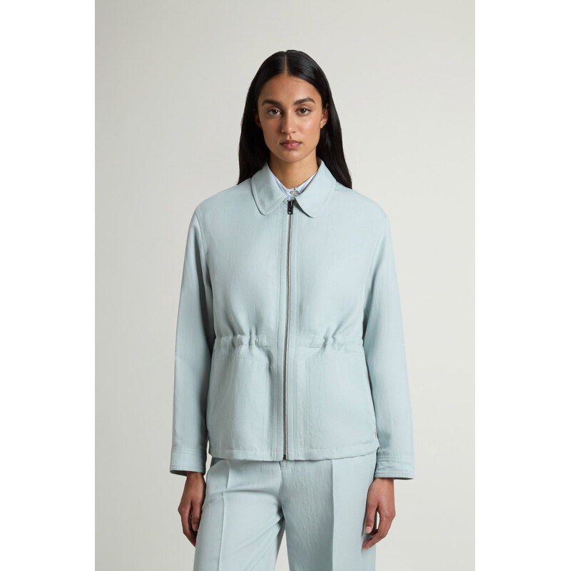 KOŠEĽA WOOLRICH VISCOSE LINEN OVERSHIRT 68473058