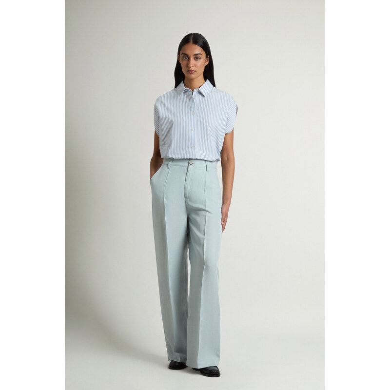 NOHAVICE WOOLRICH VISCOSE LINEN PANTS 68473063