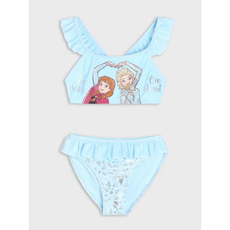 Sinsay - Dvojdielne plavky s volánmi Frozen - svetlomodrá 68473959