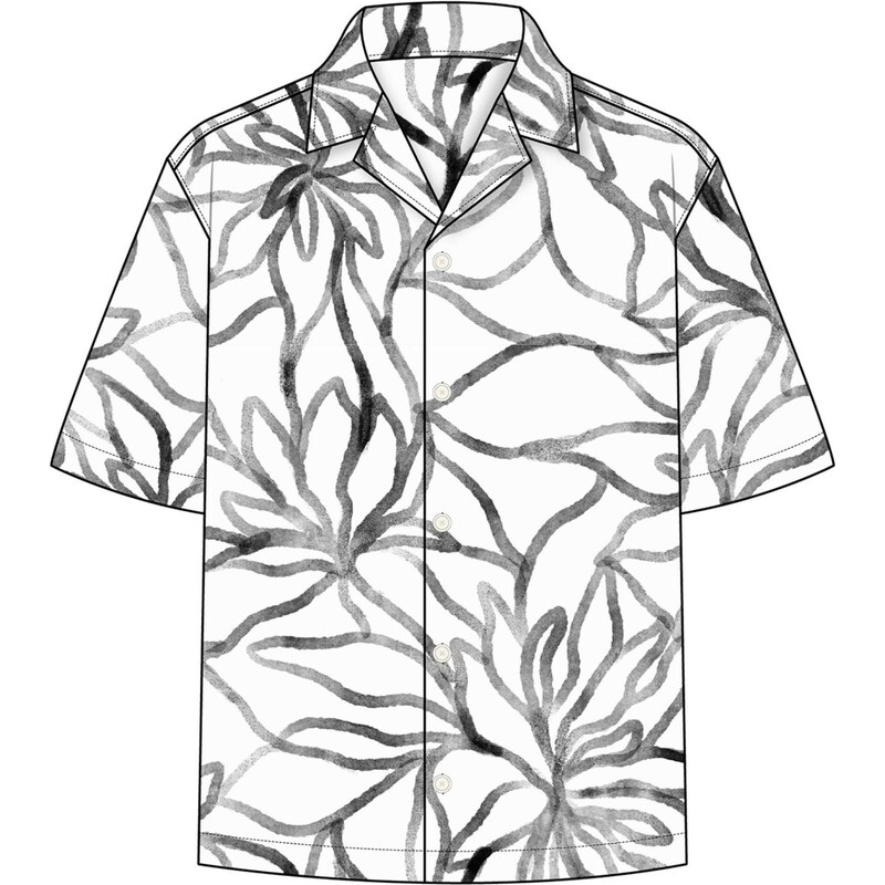 Key Largo Košeľa KLBEACH čierna / biela 68478444