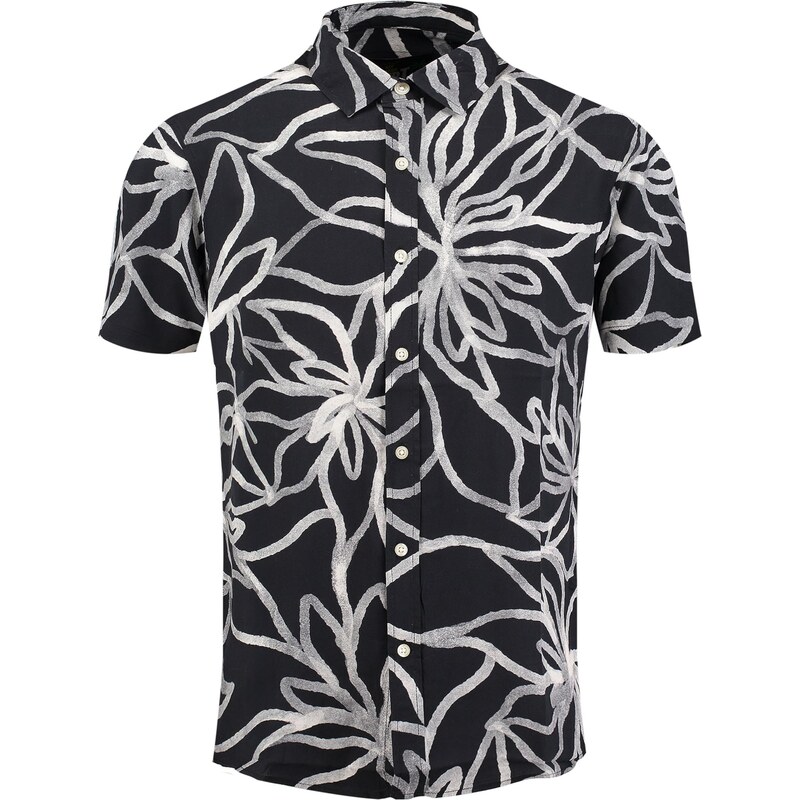 Key Largo Košeľa KLBEACH čierna / biela 68478445