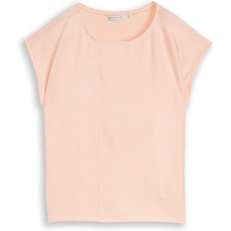 TOM TAILOR DENIM Tričko oranžová / biela 68478629