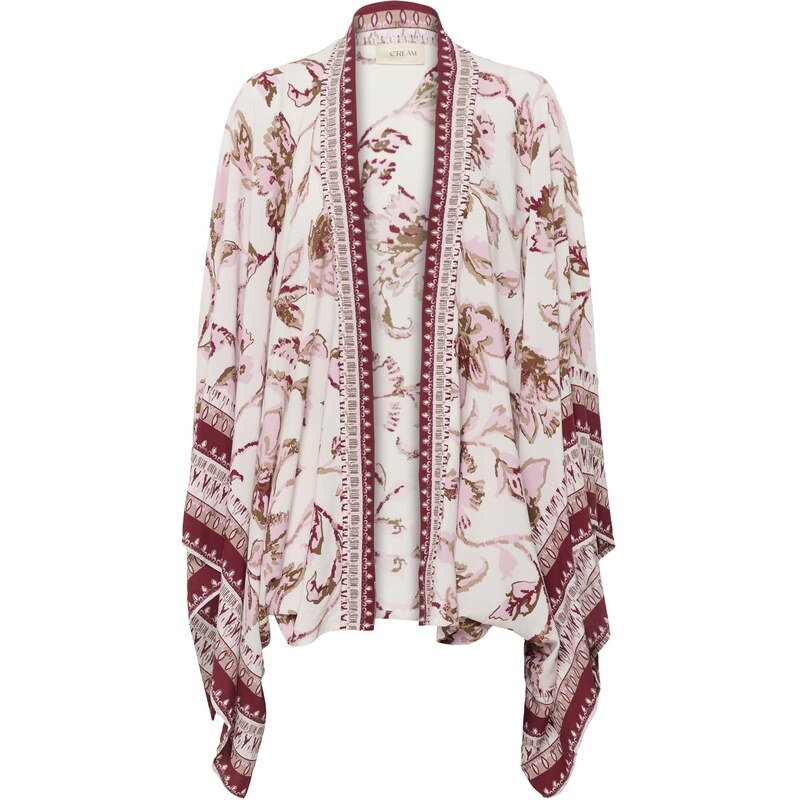 Cream Kimono CRKamoil tmavočervená / biela 68478652