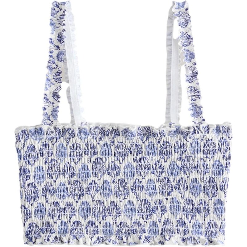 Next Bikinový top námornícka modrá / indigo / biela 68478754