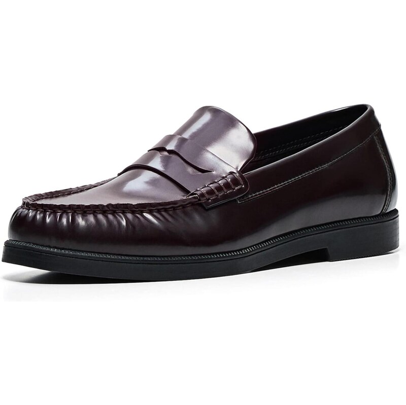 Bershka Papuče burgundská 68478972