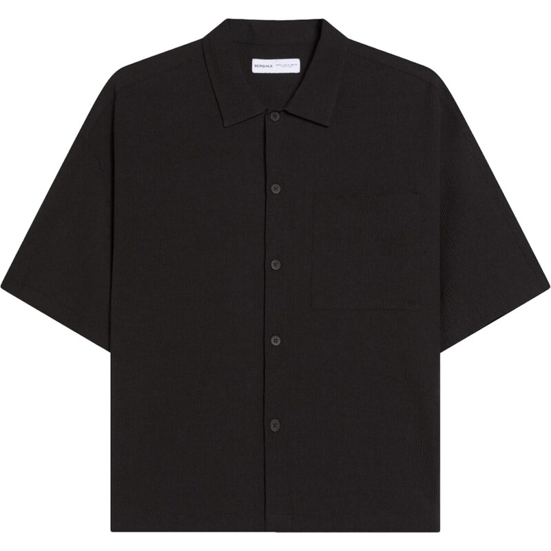 Bershka Košeľa čierna 68478984