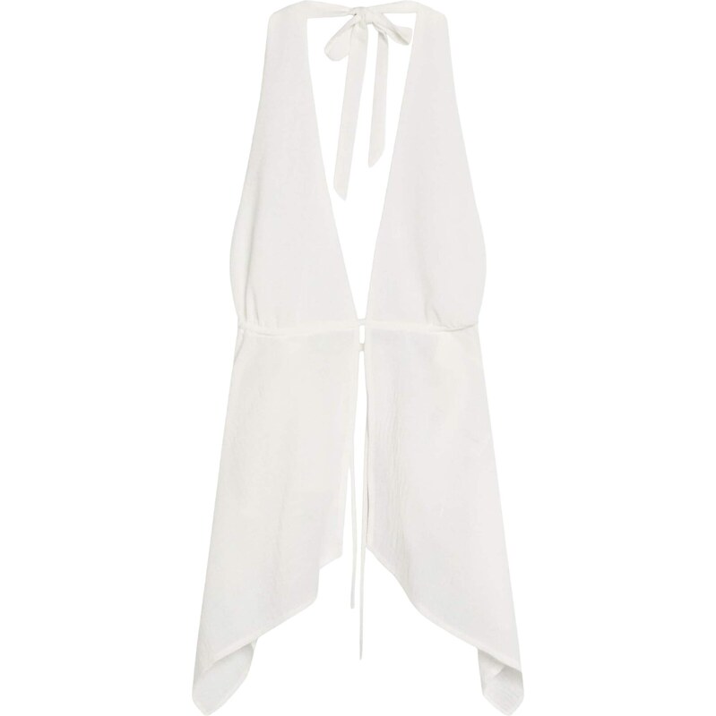 Bershka Top šedobiela 68478986