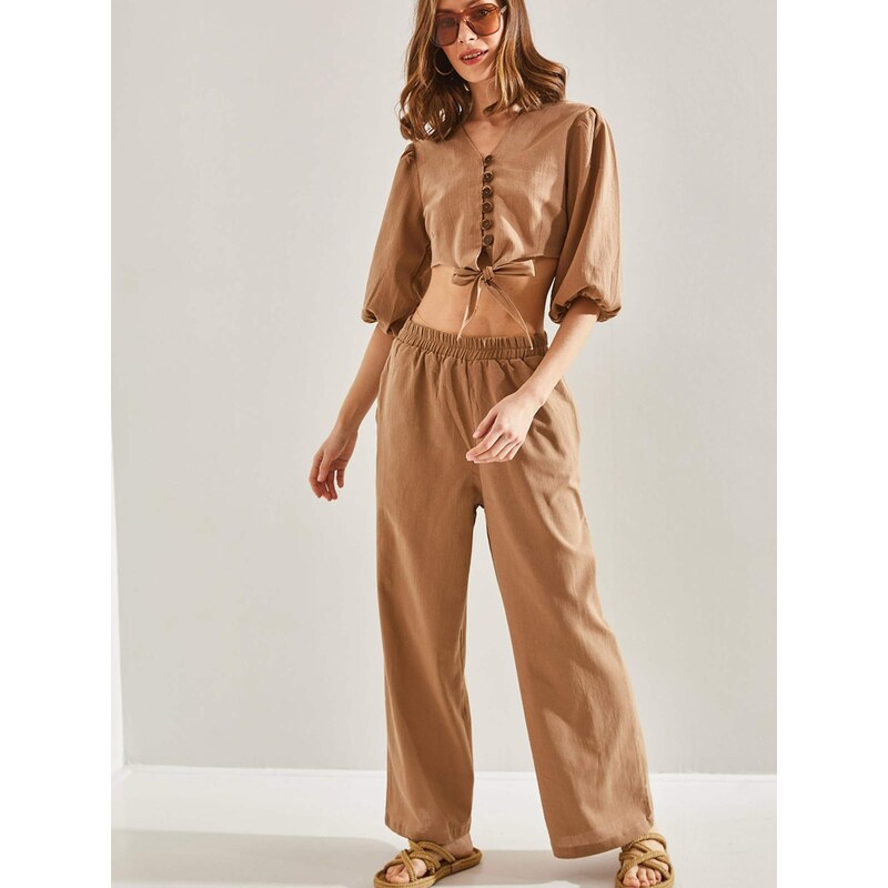 Bianco Lucci Nohavicový kostým farba ťavej srsti 68478995