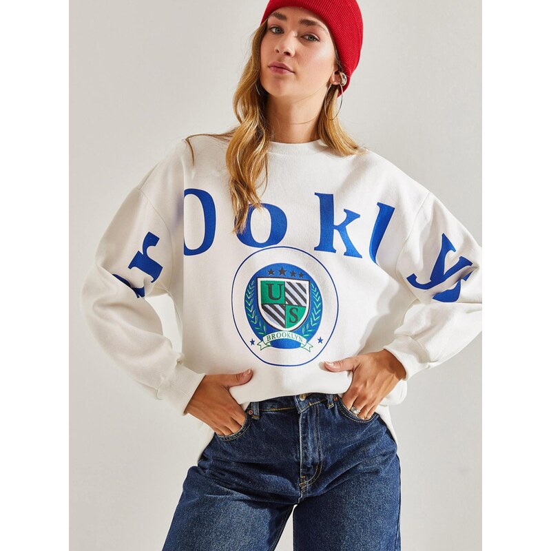 Bianco Lucci Mikina modrá / zelená / čierna / biela 68479005