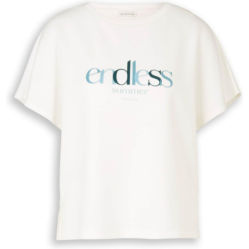 TOM TAILOR Tričko modrozelená / svetlomodrá / jedľová / biela 68479073