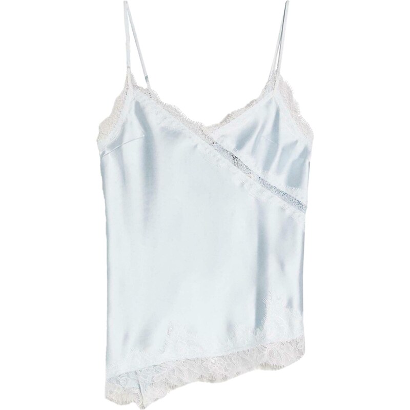 Bershka Top pastelovo modrá 68479145