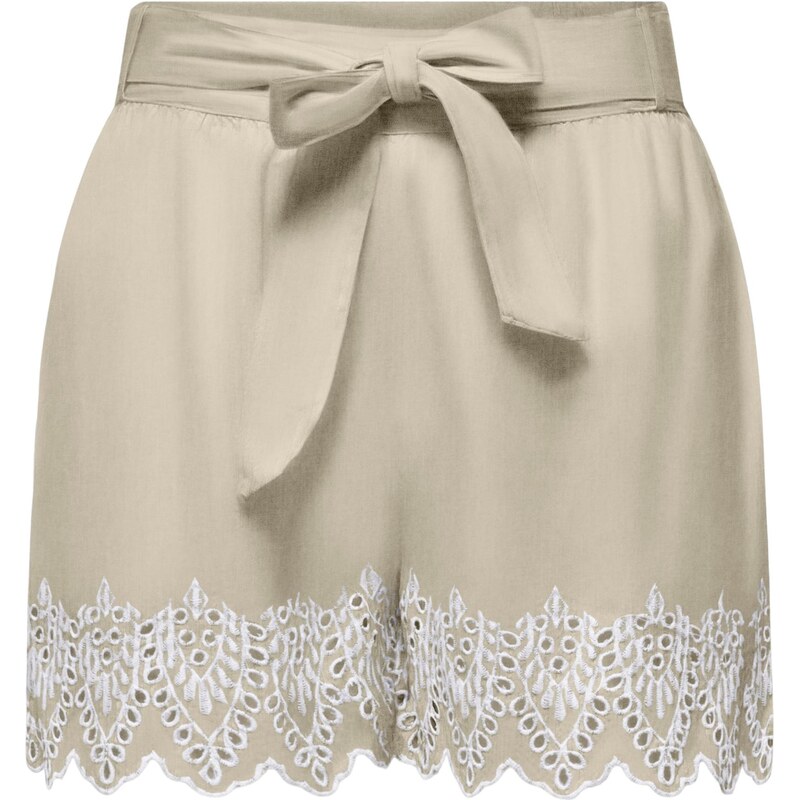 ONLY Nohavice ONLTULUM kamenná / biela 68479179