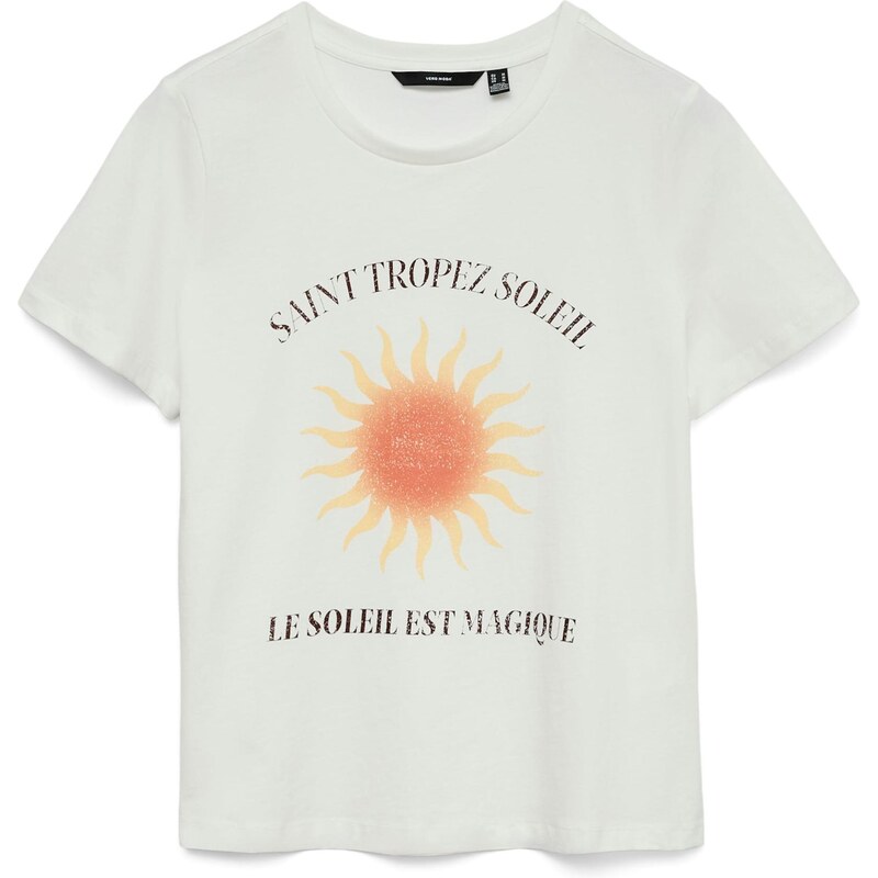 VERO MODA Tričko VMLISE OLLY marhuľová / svetlooranžová / čierna / 68479221