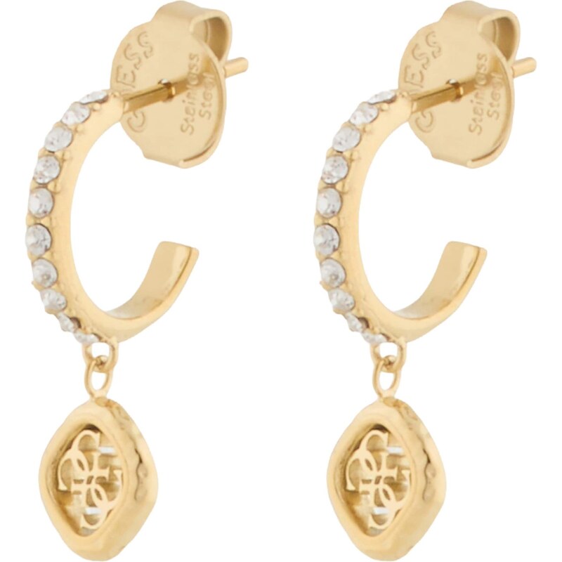 GUESS Náušnice zlatá žltá / priehľadná 68479371