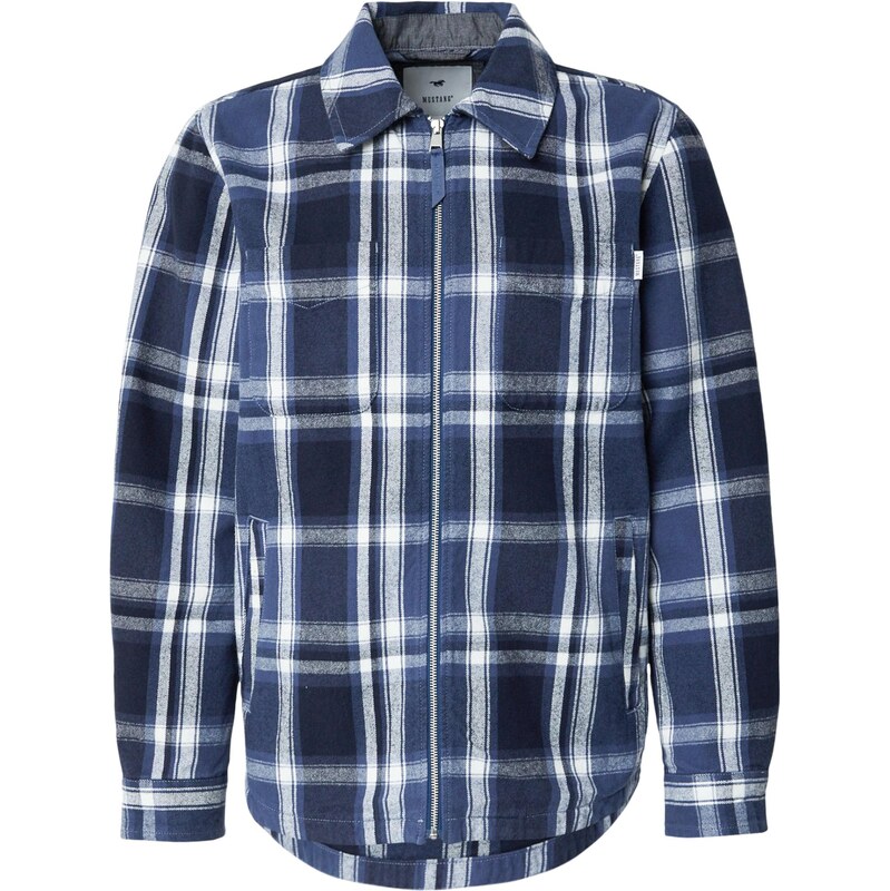 MUSTANG Košeľa Philo námornícka modrá / tmavomodrá / modrá melírovaná 68479451