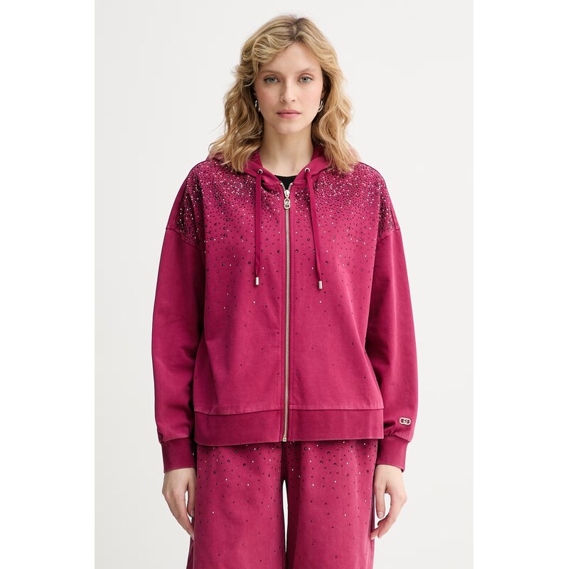 Liu Jo mikina s kapucňou dámska bavlnená 68476337