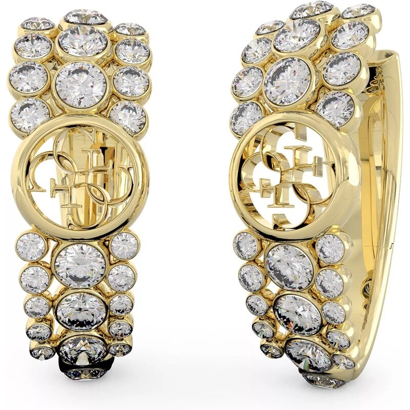 Guess Kruhové pozlátené náušnice Perfect Illusion JUBE03367JWYGT-U 68474699