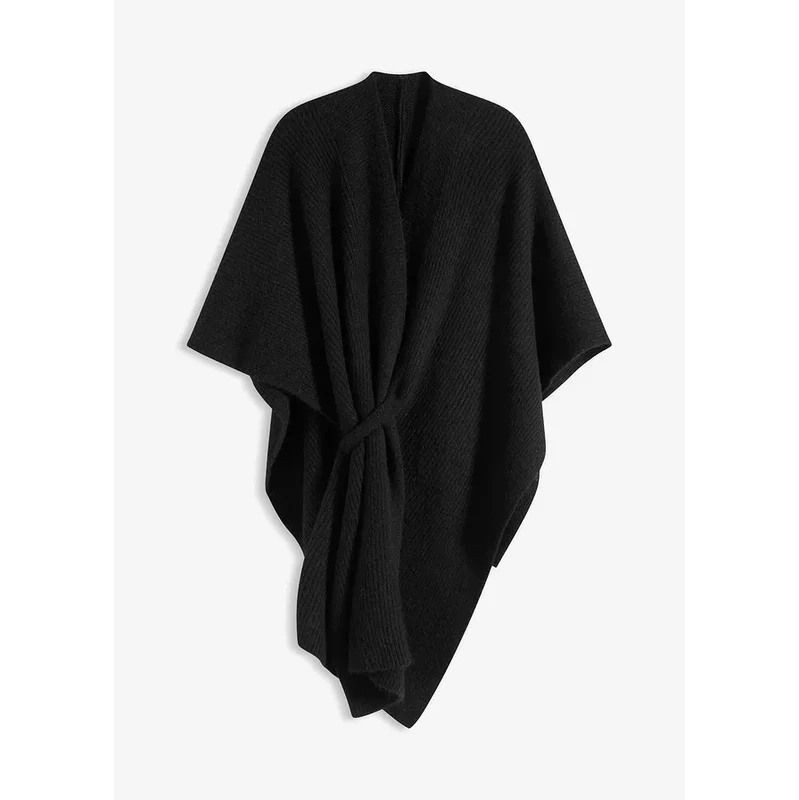 bonprix Pončový šál, farba čierna 65806766