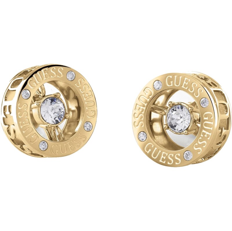 Guess Pozlátené náušnice kôstky Solitaire JUBE01464JWYGT/U 68474724