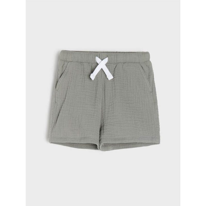 Sinsay - Bavlnené šortky - svetloolivová 68476886