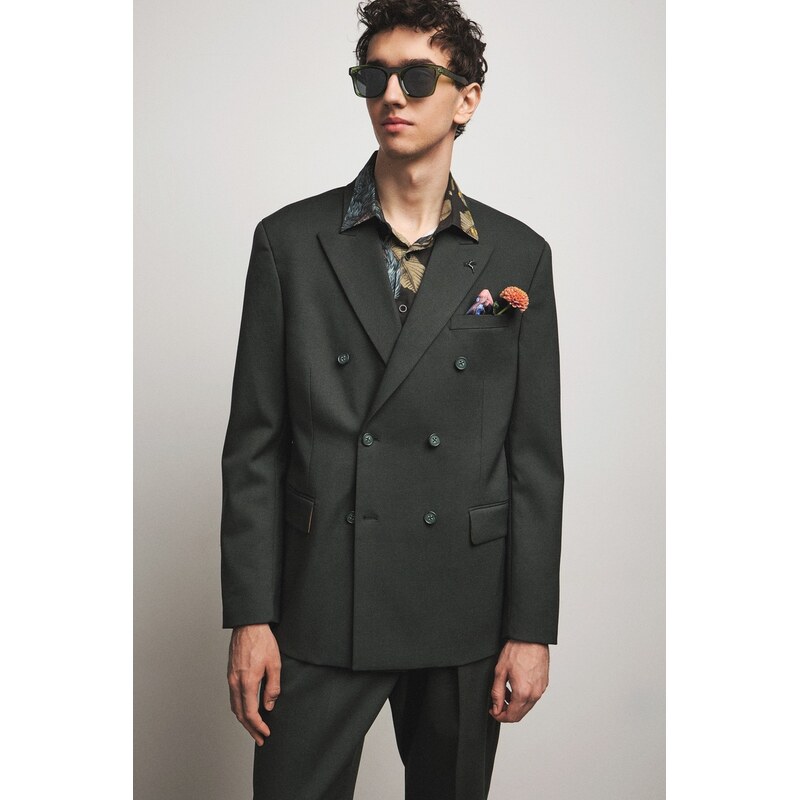 Medicine dvojradové sako pánske s prímesou vlny 68477396