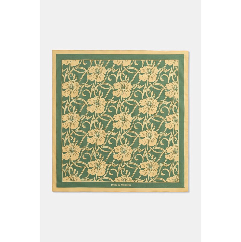 Drôle de Monsieur šatka pánska bavlnená Monogramme Hibiscus 68477836