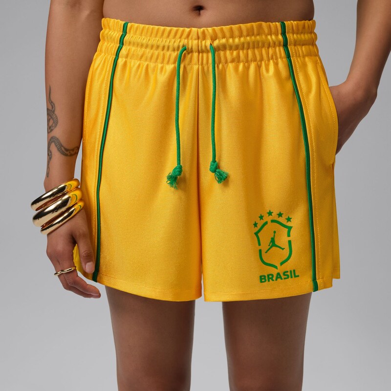 Jordan Brooklyn Wmns Knit Brazil Shorts Varsity Maize - Dámske - 68479836