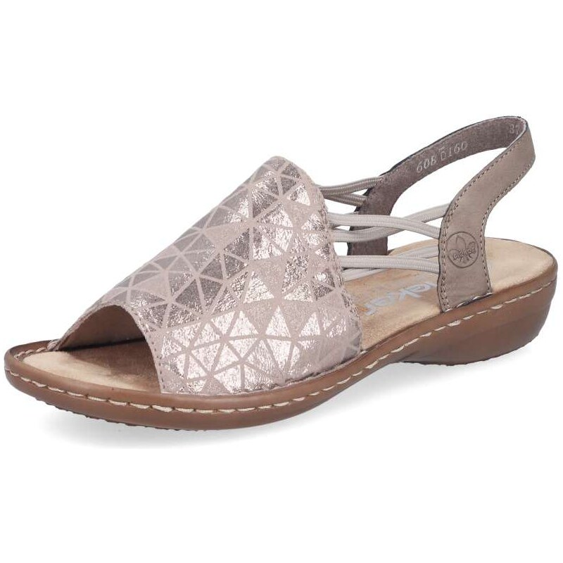 E-shop Dámske sandále RIEKER 608D1-60 béžová S6
