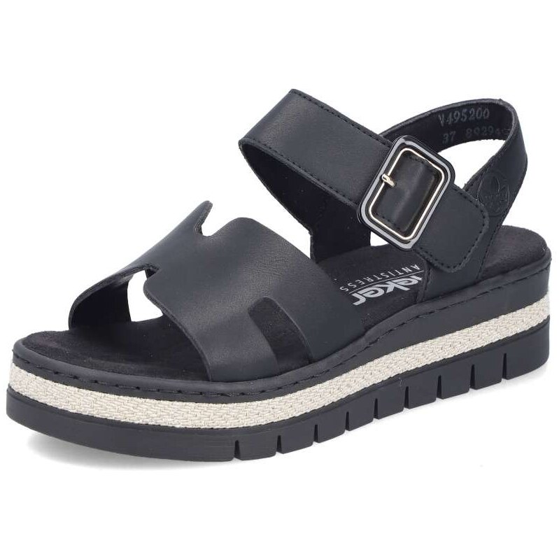 E-shop Dámske sandále RIEKER V4952-00 čierna S6