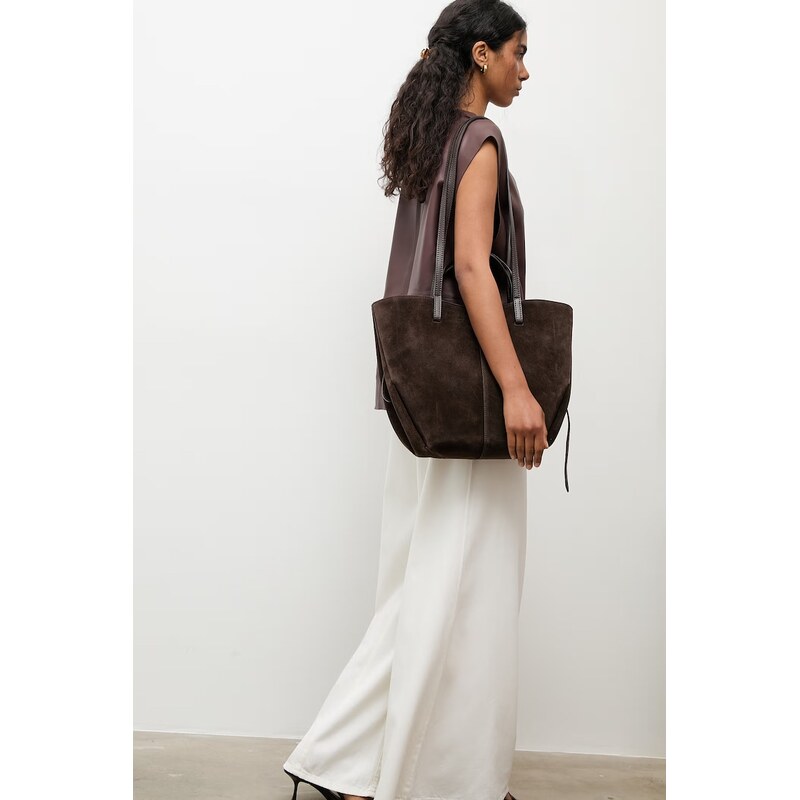 Answear.LAB kabelka typu shopper dámska kožená 66224551