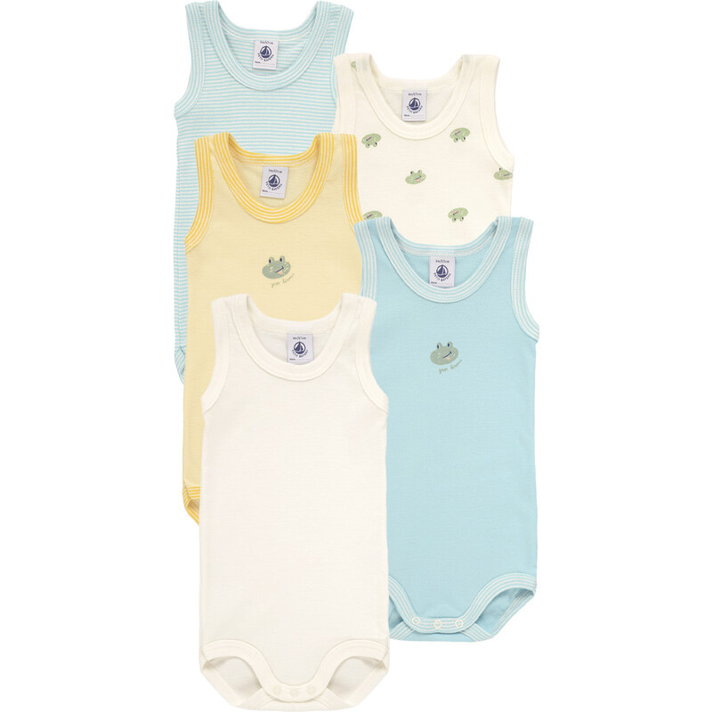 Petit Bateau Detské body 5 BODIES SM Petit Bateau 68488759