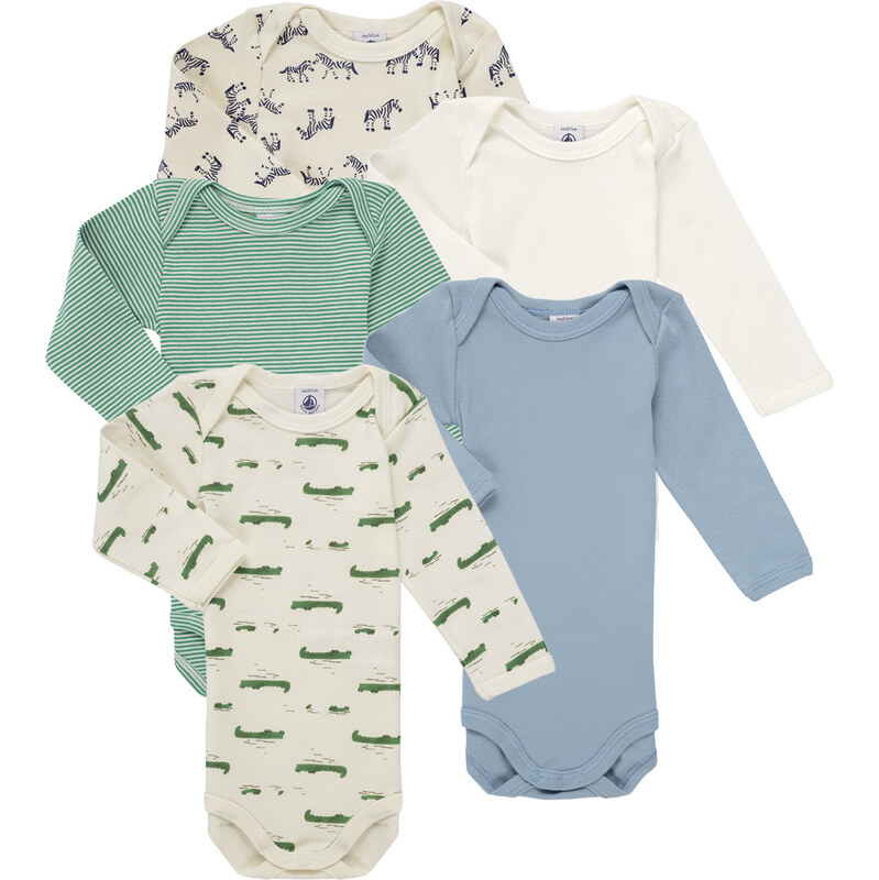 Petit Bateau Detské body LOT BODIES X5 Petit Bateau 68488930