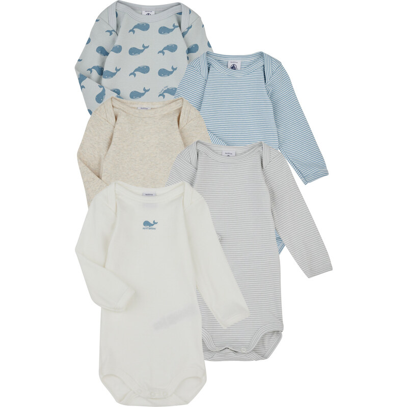 Petit Bateau Detské body LOT BODIES X5 Petit Bateau 68488928