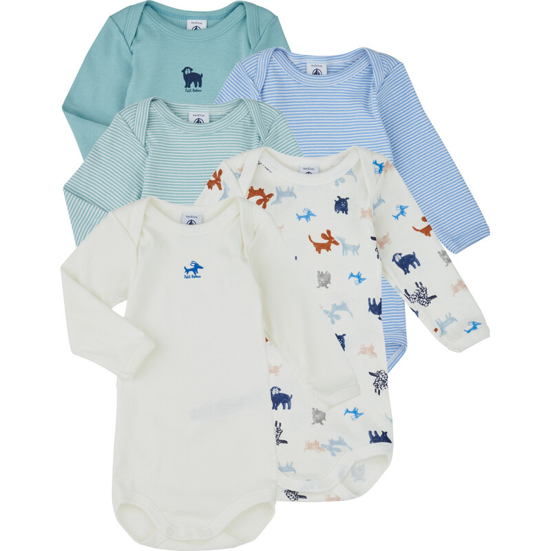 Petit Bateau Detské body 5 BODIES US ML Petit Bateau 68492166