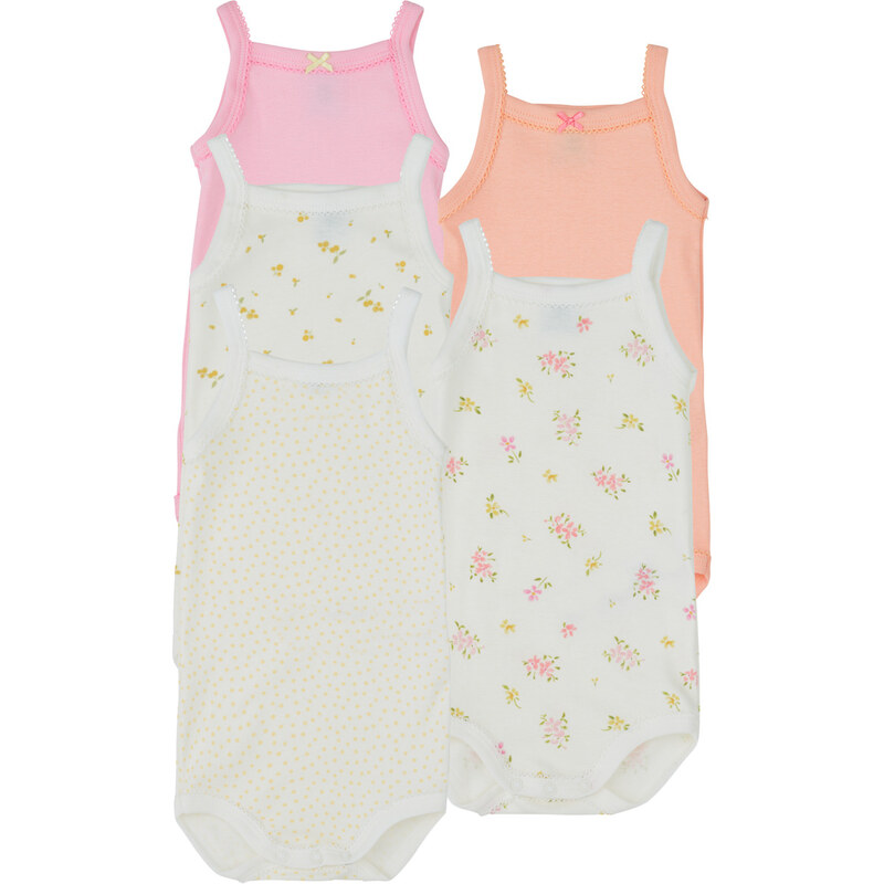 Petit Bateau Detské body 5 BODIES A BRETELLES Petit Bateau 68492168