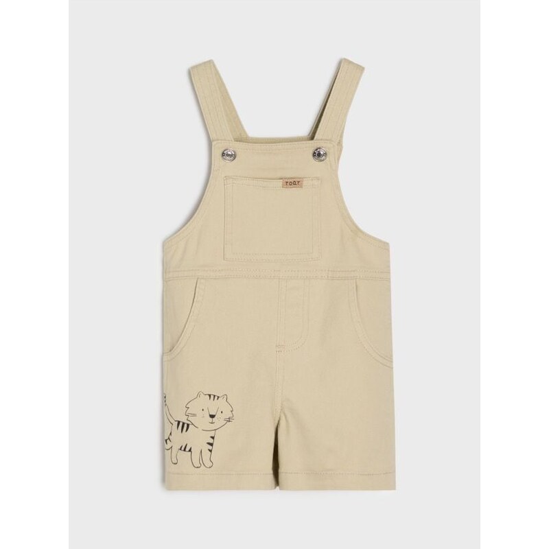 Sinsay - Denimové šortky na traky - béžová 68481415