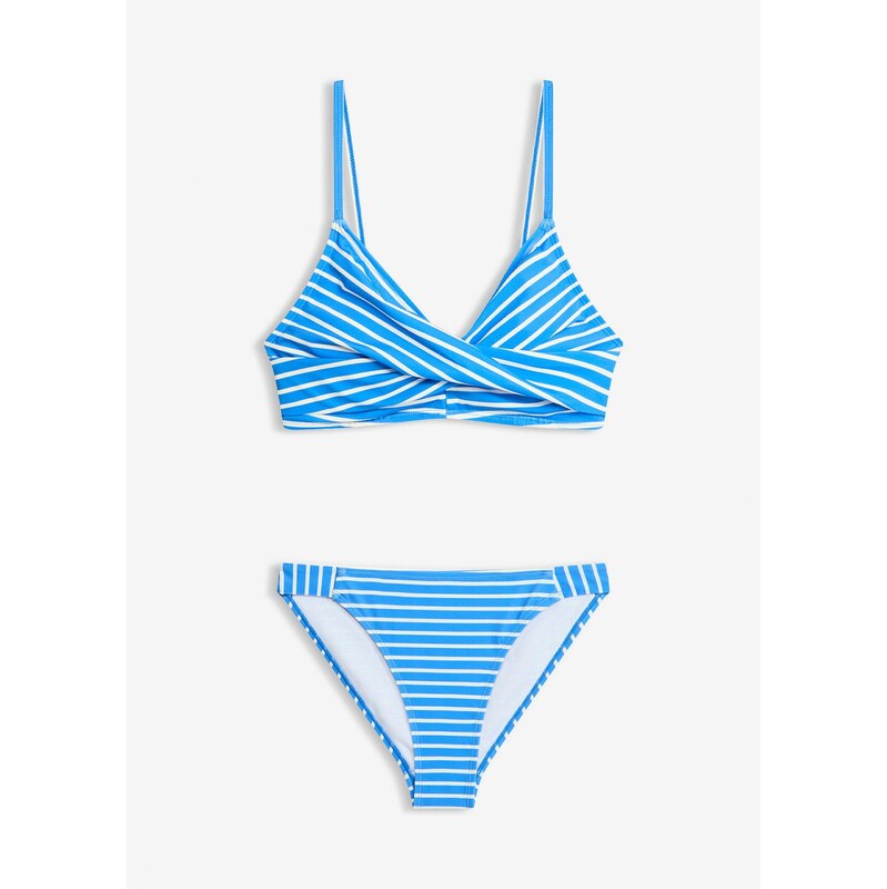 bonprix Bikiny (2-dielne), zavinovací vzhľad, farba modrá 68482350